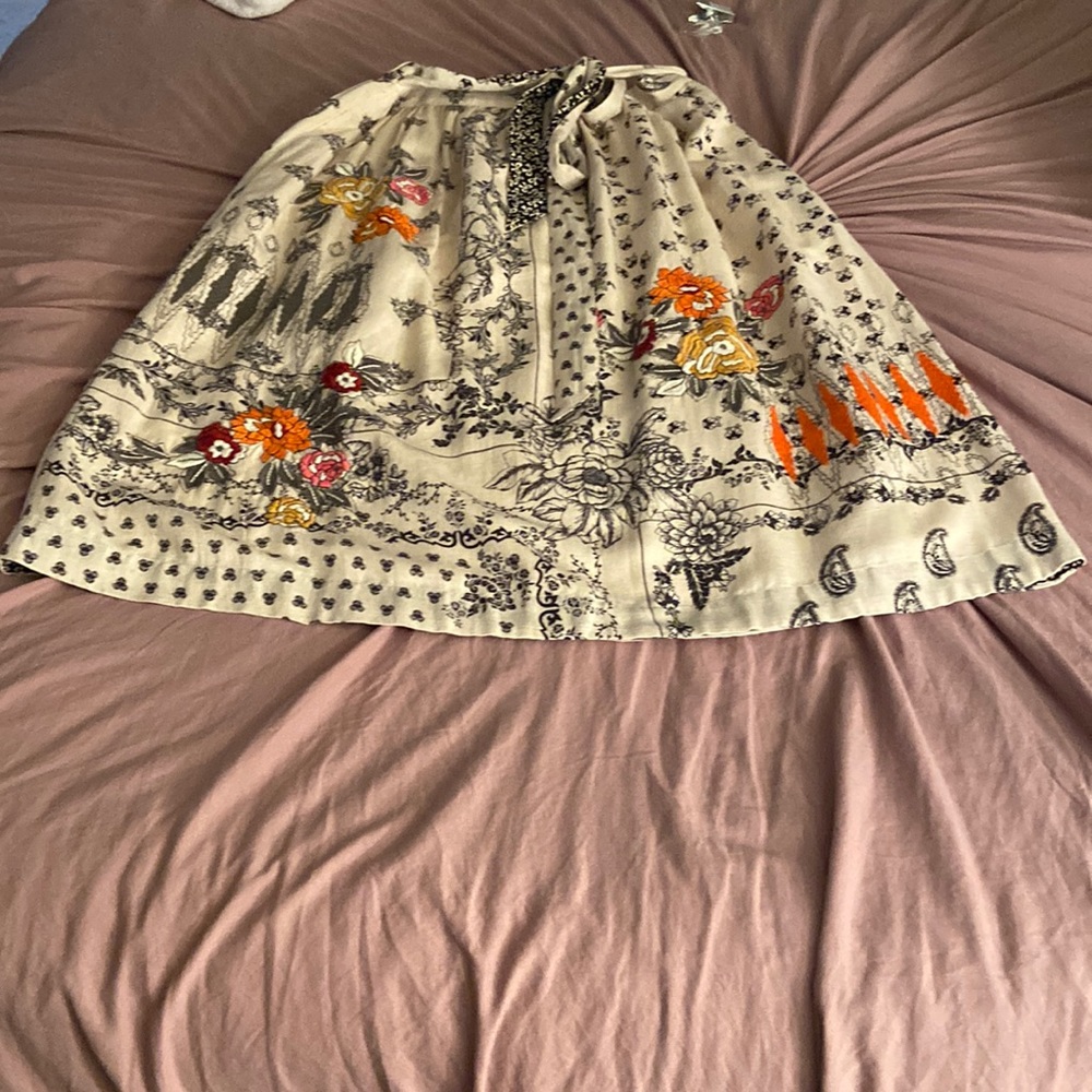 Beautiful embroidery midi skirt by Vineet Bahl from Anthropologie